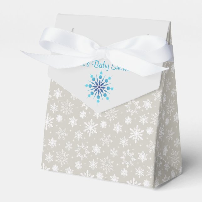 Schachtel für graue und blaue Schneeflocke Geschenkschachtel (Vorderseite)