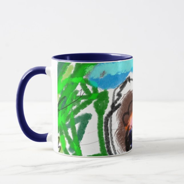 Schachtel für Holzschmuck Tasse (Links)