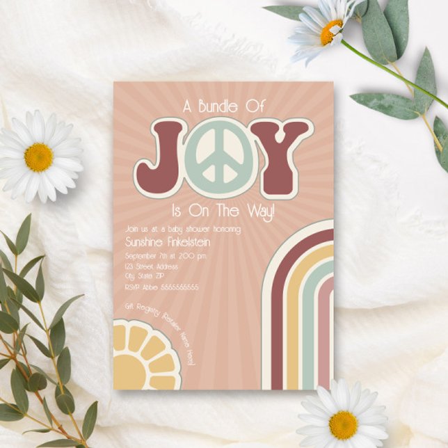 Schachtel für Joy Mute Rainbow Peace Schild Babydu Einladung (Von Creator hochgeladen)