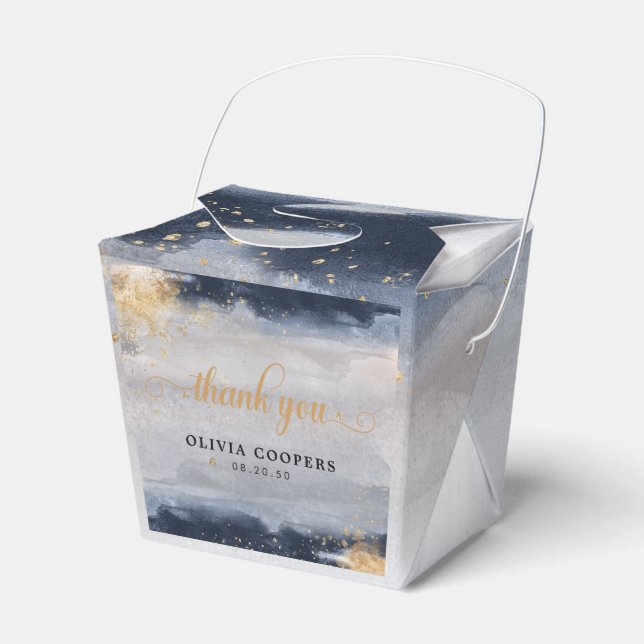 Schachtel für Navy und Gold Baby Dusche Geschenkschachtel (Vorderseite)