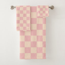 Schachtel für Rosa und Creme Badhandtuch Set