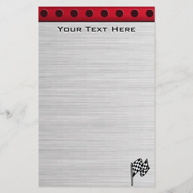 Schachtel; gebürstetes Aluminium-Aussehen Briefpapier (Vorderseite)