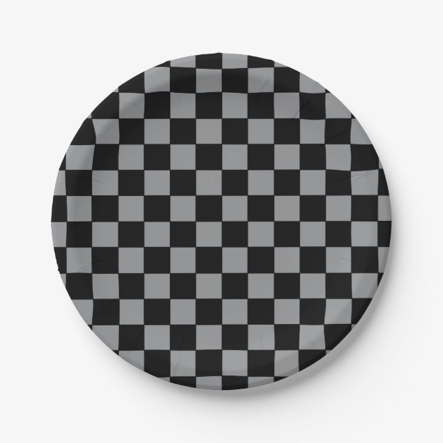 Schachtel grau und schwarz pappteller (Vorderseite)