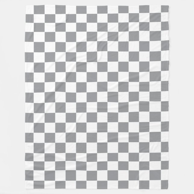 Schachtel grau und weiß fleecedecke (Vorderseite)