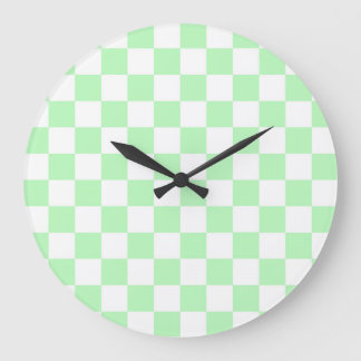 Schachtel grün und weiß große wanduhr