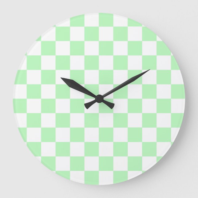 Schachtel grün und weiß große wanduhr (Vorderseite)