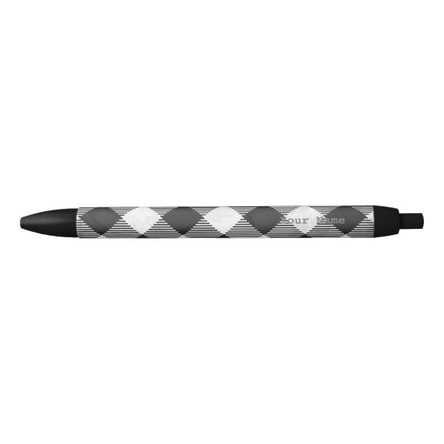 Schachtel Kariert Schwarz/Weiß Kugelschreiber (Vorderseite)
