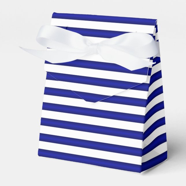 Schachtel mit blauem und weißgestrichenem Streifen Geschenkschachtel (Vorderseite)