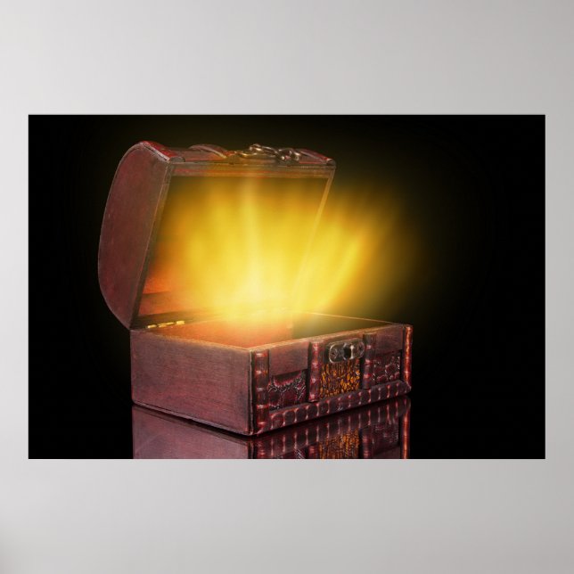 Schachtel mit Schätzen Poster (Vorne)