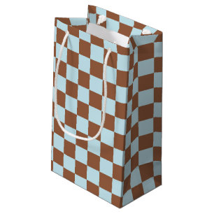 Schachtel Pastellblau und braun Kleine Geschenktüte
