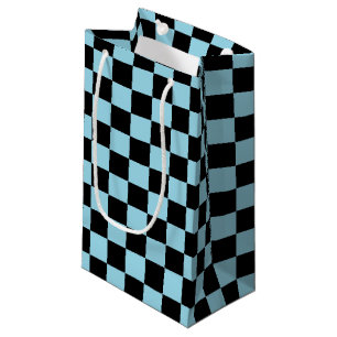 Schachtel Pastellblau und schwarz Kleine Geschenktüte
