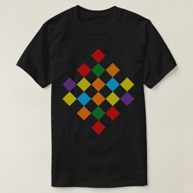 Schachtel-Regenbogen-Glitzer-Gay-LGBT-Preis T-Shirt (Design vorne)