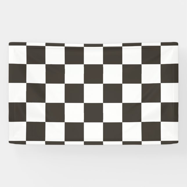 Schachtel (Schwarz und Weiß) (Muster des Schachbre Banner (Horizontal)