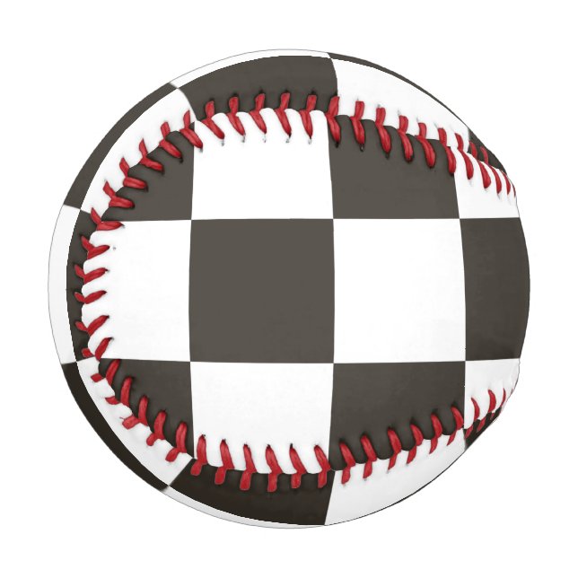 Schachtel (Schwarz und Weiß) (Muster des Schachbre Baseball (Vorderseite Links)