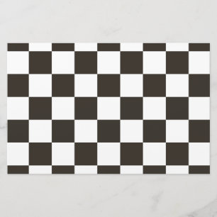 Schachtel (Schwarz und Weiß) (Muster des Schachbre Briefpapier