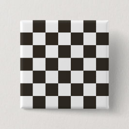 Schachtel (Schwarz und Weiß) (Muster des Schachbre Button