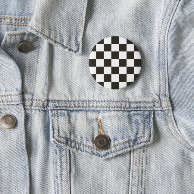 Schachtel (Schwarz und Weiß) (Muster des Schachbre Button (Beispiel)