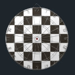 Schachtel (Schwarz und Weiß) (Muster des Schachbre Dartscheibe<br><div class="desc">Dieses Design verfügt über eine schwarz-weiße Schachflagge, die typischerweise im Motorsport verwendet wird, um das Ziel anzuzeigen. Die Flagge wird oft mit dem Gewinner eines Rennens in Verbindung gebracht, da sie die ersten sind, die an der Schachflagge vorbeifahren. Das Muster kann auch durch ein Schachbrett beeinflusst werden, das zum Spielen...</div>