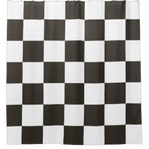 Schachtel (Schwarz und Weiß) (Muster des Schachbre Duschvorhang