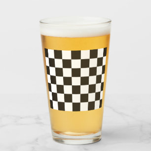 Schachtel (Schwarz und Weiß) (Muster des Schachbre Glas