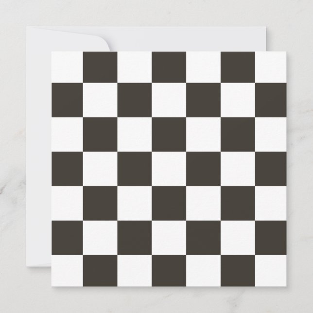 Schachtel (Schwarz und Weiß) (Muster des Schachbre Karte (Vorderseite)