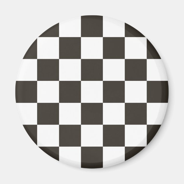 Schachtel (Schwarz und Weiß) (Muster des Schachbre Magnet (Vorne)