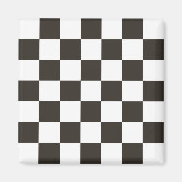 Schachtel (Schwarz und Weiß) (Muster des Schachbre Magnet