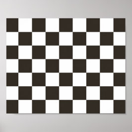 Schachtel (Schwarz und Weiß) (Muster des Schachbre Poster
