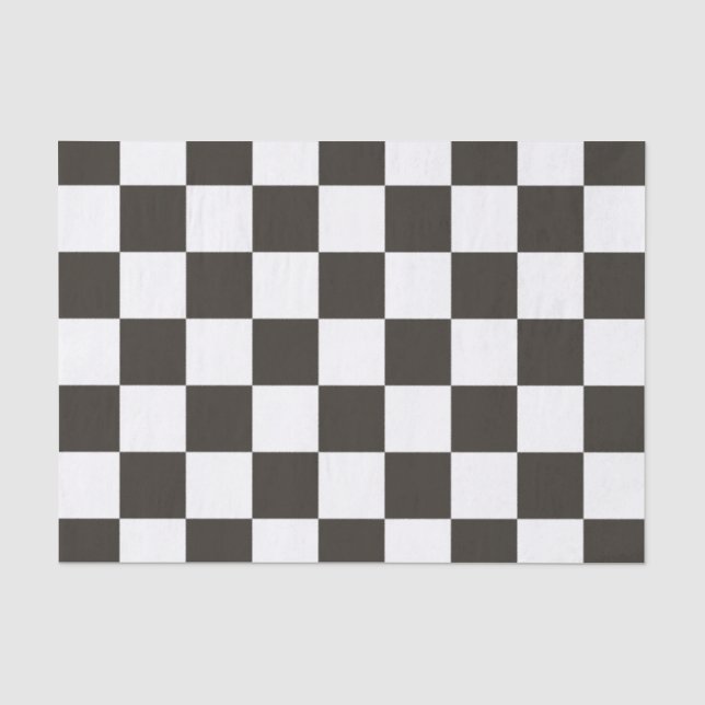 Schachtel (Schwarz und Weiß) (Muster des Schachbre Seidenpapier (Vorderseite)