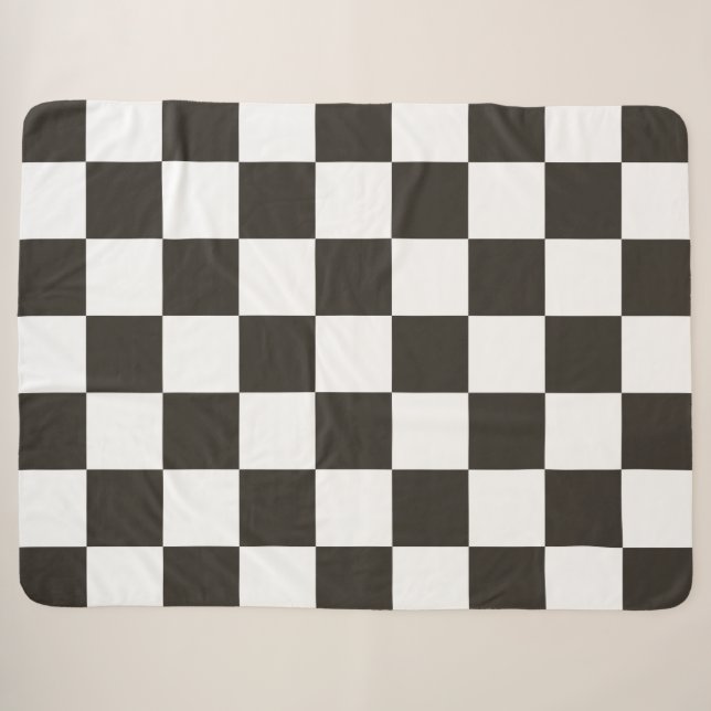 Schachtel (Schwarz und Weiß) (Muster des Schachbre Sherpadecke (Vorderseite (Horizontal))