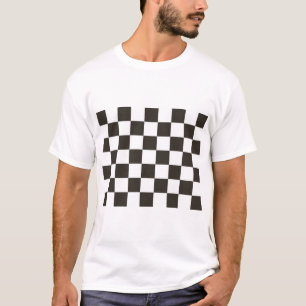 Schachtel (Schwarz und Weiß) (Muster des Schachbre T-Shirt