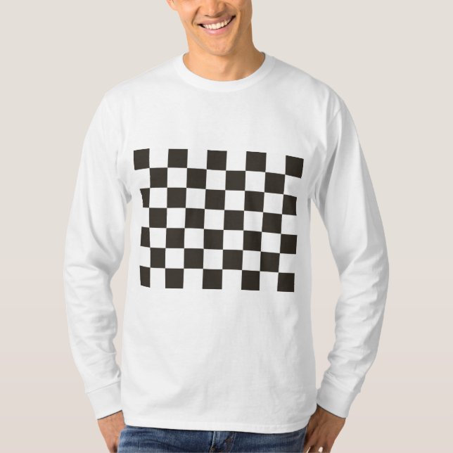 Schachtel (Schwarz und Weiß) (Muster des Schachbre T-Shirt (Vorderseite)
