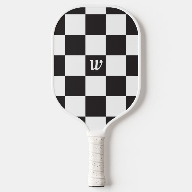 Schachtel Schwarz/Weiß Pickleball Schläger (Vorderseite)