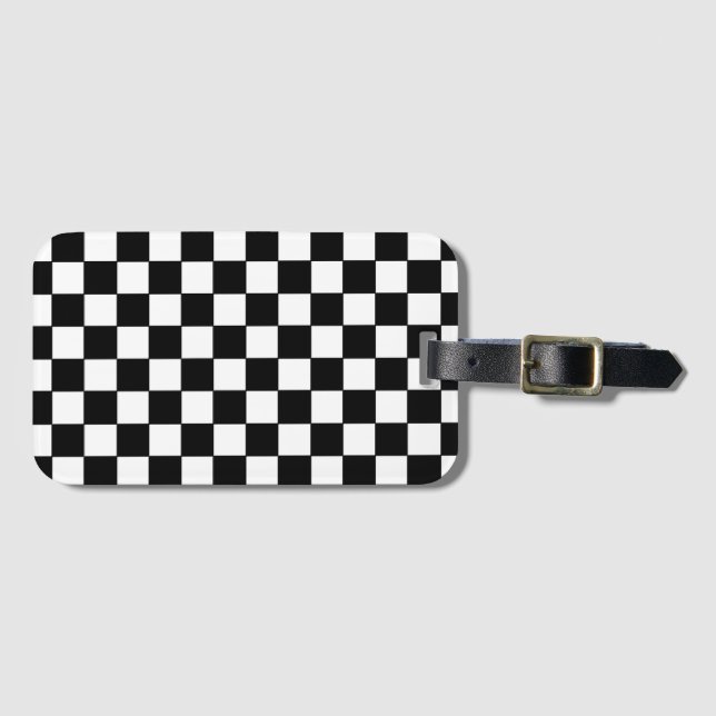 Schachtel weiß und schwarz gepäckanhänger (Vorderseite (Horizontal))