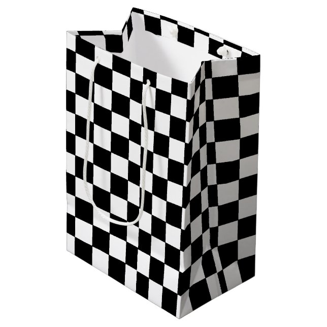 Schachtel weiß und schwarz mittlere geschenktüte (Vorderseite Schrägansicht)