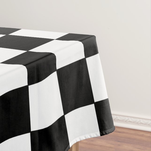 Schachtel weiß und schwarz tischdecke (Beispiel)