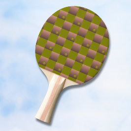 Schachtelmuster in braun und olivgrün tischtennis schläger