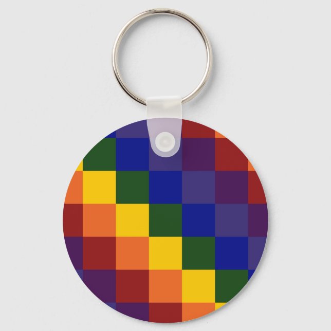 Schachter Regenbogen-Schlüsselanhänger Schlüsselanhänger (Vorderseite)