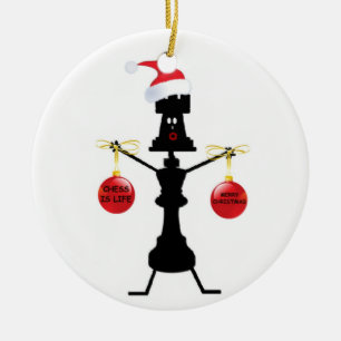 Schachtweihnachtszeit Keramikornament