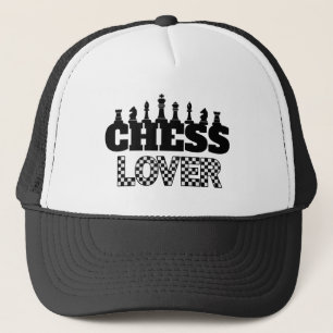 Schachwort Schwarze Teile Lover Board Design Truckerkappe