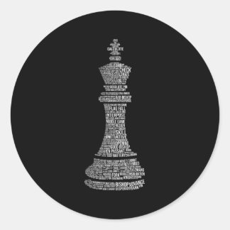 Schachwörter Schachklub Schach Spieler Schach Runder Aufkleber