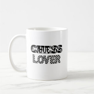 Schachwortwörsche Schwarze Buchstaben Lover Board Kaffeetasse