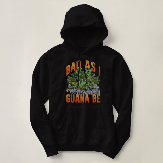 Schade, wie ich Guana Urlaub Strand Iguana Lizard  Hoodie (Design vorne)