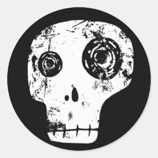 Schädel 13 runder aufkleber