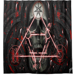 Schädel 888 duschvorhang