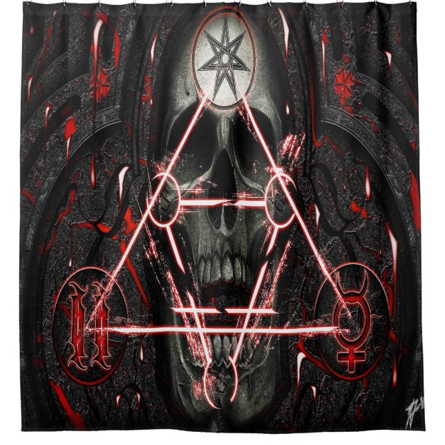 Schädel 888 duschvorhang (Vorderseite)