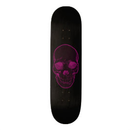 Schädel-abstrakte Grafik-Mädchen Rosa u. Schwarzes Skateboard