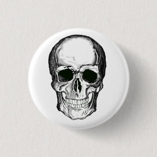 Schädel-Abzeichen Button