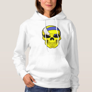 Schädel als Volleyballspieler mit Volleyball Hoodie