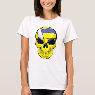 Schädel als Volleyballspieler mit Volleyball T-Shirt